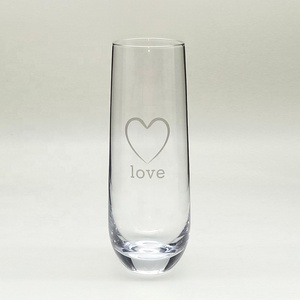 Flûtes à <span class=keywords><strong>champagne</strong></span> gravées de cristal clair, pour <span class=keywords><strong>mariage</strong></span>, 1 pièce - Product Image 6