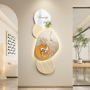 Nouvelle peinture décorative pour salon, peinture murale moderne de luxe, murale de fond, peinture murale de paysage animalier avec lumière LED - Product Image 4