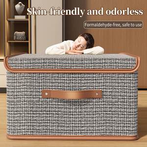 Wholesale Oxford Cloth Storage <b>Bins</b> Clothes Storage Box with Lid Household Large Capacity Storage Box Drawer Organizer for Jeans - Product Image 3