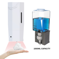 Dispenser Sabun Cair Otomatis Tanpa Sentuh AOLQ, Pemasangan di Dinding, Sensor Gerak, Botol Isi Ulang Cairan Busa, Penyemprot Sanitizer
