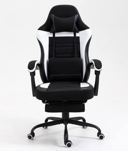 Chaise de joueur tournante personnalisée de haute qualité siège de jeu d'ordinateur en cuir synthétique inclinable pivotant avec repose-pieds chaise de bureau - Product Image 2