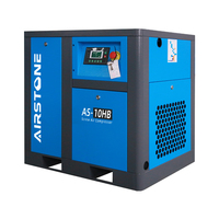 Compresseur d'air industriel rotatif à vis, silencieux, à injection d'huile, 7,5 kW, 10 CV, 7-13 bars, 220 V/380 V, petit modèle à entraînement direct