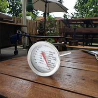 Termometer Dapur BBQ ShenWei Anti Air, Tahan Oven, Tanpa Listrik, Dial Stainless Steel, Pembacaan Instan 140-190F (60-87C)