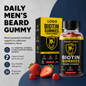 Productos Naturales para el Cuidado de la Barba para Hombres, Nutren la Barba, Mantienen el Cabello y la Piel Saludables, Fórmula con Zinc y Multivitaminas, Gomitas de Biotina para Barba - Product Image 4