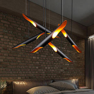 Lámpara <span class=keywords><strong>Colgante</strong></span> LED <span class=keywords><strong>Tubular</strong></span> de Metal de Diseño Industrial Moderno, Lámpara <span class=keywords><strong>Colgante</strong></span> de Arte de Hierro Industrial para Sala de Estar - Product Image 3