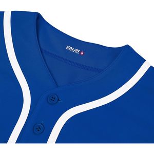 EALER Kids Baseball Jersey Boys Softball Shirt Button Down Quick Dry All Seasons Blue - Product Image 2