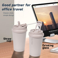 Nueva Taza de Viaje de Acero Inoxidable de 450 ml, Diseño Bonito, Taza Térmica para Café con Asa, Vasos para Todo Tipo de Café