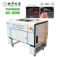 Máquina de Grabado Láser CO2 YH-6040 Nueva para Acrílico, Madera, Contrachapado y Goma, Refrigerada por Agua, con IA, para Vidrio, Piedra, Cuero, DST