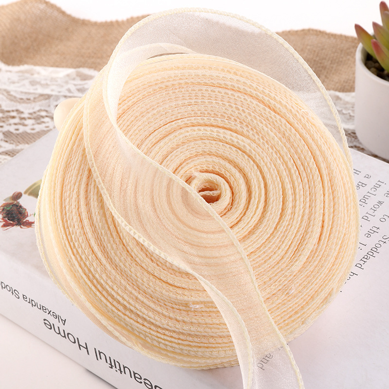 Lait jaune 4cm * 40 yards grande plaque de fil de queue de poisson