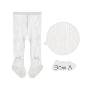 Collants d'été en maille ultra-minces pour filles Chaussettes de danse princesse avec nœud tricoté Leggings pour bébés - Product Image 6
