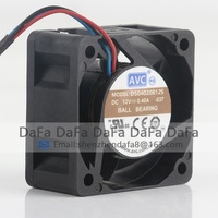 Ventilateur de refroidissement AVC 5V 24V 48V DC 12V 0.40A AC EC 4020 40X40X20MM 4CM à grand volume d'air pour CPU, double roulement à billes, mesure de vitesse DS04020B12S
