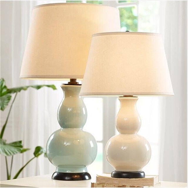 Creative Desk Ceramic Modern Office Luxury Decoration Bedroom LED Light for Home Table Lamp