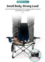 Chaise pliante de jardin respirante en maille avec cadre en acier, multifonctionnelle, pour la sieste, la pêche et le camping
