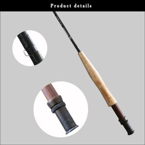 <span class=keywords><strong>Canne</strong></span> à pêche à la <span class=keywords><strong>mouche</strong></span> souple à action rapide en carbone pour eau douce avec porte-moulinet pour ruisseau, rivière, lac - Product Image 2