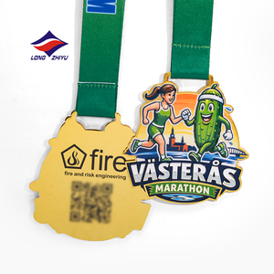 Médaille de sport personnalisée Longzhiyu avec logo, en métal découpé, pour football, basketball, compétition, récompense sportive - Product Image 2