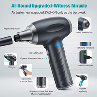 Nouveau pistolet à air comprimé sans fil sans balais à 3 vitesses 90000 tr/min Souffleur portable 7500mAh 50W/70W/90W Utilisation à domicile et au bureau Remplace la bombe