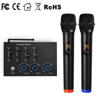 Système de mixage karaoké professionnel micro sans fil ultra-faible latence DSP tonalité microphone vocal mélangeur prend en charge la sortie HD optique