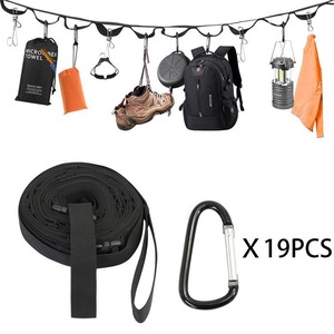 <span class=keywords><strong>Tendedero</strong></span> para acampar al aire libre de 19 anillos con cordón de tienda Almacenamiento de embarque para senderismo Mochila Camping Essential - Product Image 1