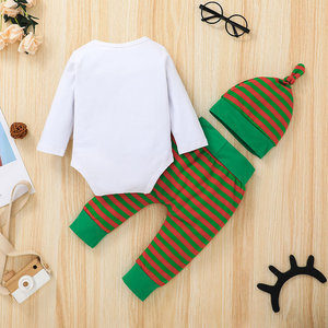 Ropa Navideña para Niños, Conjuntos para Bebés Recién Nacidos, Traje de Santa Claus Unisex de Algodón para Exportación - Product Image 2