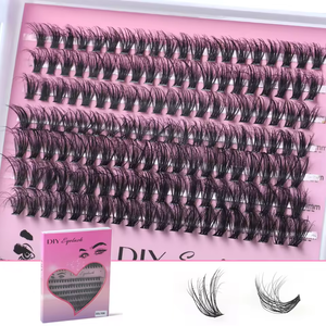 Wholesale Soft Natural Fluffy Hand Made Lash Clusters Private Label <b>Eyelash</b> Clusters Tray DIY Style - Product Image 1