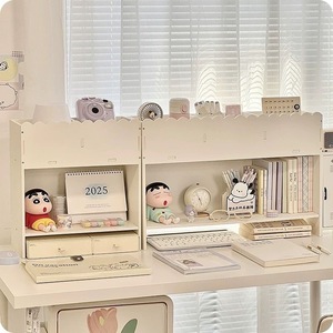 Corner Vertical Multi Tiered Desk <b>Bookcase</b> 3 Floors Student Dorm Storage Solution For Stationery And Books - Product Image 4