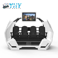 Nouveau design d'intérieur commercial 3 DOF Motion Platform Vr Motion Chair Four-seat Spaceship VR Cinema avec jeu de tir