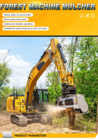 Broyeur forestier pour mini-excavatrice 6-15 tonnes, déchiqueteuse de bois et d'arbres, machine de déchiquetage de bois, de Chine Tools China