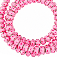Câble de charge FASHLINK avec perles en forme de cœur rose, 4 en 1, USB Type C, multi-connecteurs, accessoire de mode romantique Y2K
