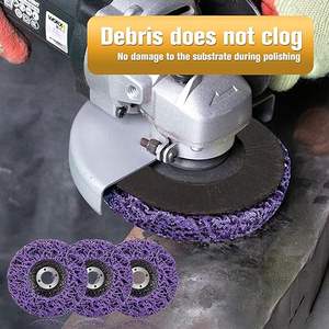Hot Sale Orange Abrasive Cleaning Clean 125mm Purple Poly With <b>Plastic</b> Back Strip <b>Disc</b> - Product Image 6