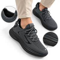 Chaussures décontractées en maille tricotée personnalisées OEM, respirantes, à lacets, pour la marche, la course, la salle de sport et le quotidien