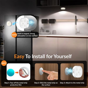 Under Cabinet Lighting,Rechargeable Motion <b>Sensor</b> Puck <b>Lights</b> with Remote,3 Color Temper, Magnetic Stick on <b>Light</b> - Product Image 5