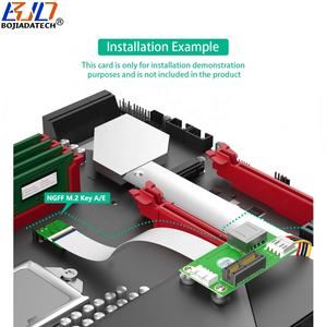 新的NGFF <span class=keywords><strong>M</strong></span>.2键A + E接口至PCI-E 1X插槽USB 2.0端口适配器转换器卡 + 带磁性垫的EMI屏蔽FPC电缆 - Product Image 4