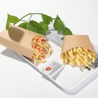 Boîte d'emballage de chips de pommes de terre Coupe de frites 16oz Triangle Boîte de frites