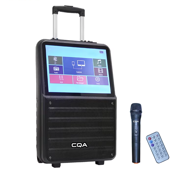 For Touch Screen for V5.3 Speaker with RGB LED Lighting 30-50W Output Voice Control Trolley Speaker for Home & Outdoor Use
