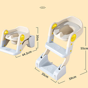 Foldable Plastic Children's Potty <b>Step</b> <b>Stool</b> Baby Toilet Training Aid with Handrails for Boys & Girls Baby Care Appliances - Product Image 5