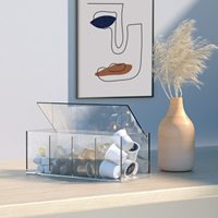 Boîte de rangement de bureau en acrylique transparent moderne pour fournitures de bureau, cosmétiques, bijoux et accessoires d'artisanat