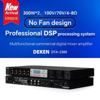 Amplificateurs de puissance numériques de classe D DEKEN DTA-2300 de haute qualité 1U, 300W par canal, 8 ohms, système PA, mixeur amplifié, amplificateur Wifi