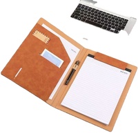 Bloc-notes professionnel A4 avec calculatrice, pour réunions de bureau, gestionnaire, carnet de contrats en cuir, feuilles mobiles, cadeau, personnalisable avec logo