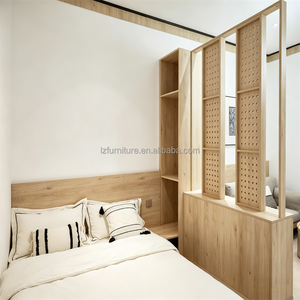 Inexpensive <b>Small</b> Apartment Space-Saving <b>Bedroom</b> Furniture Full Sets With Modern Wood Bed Wardrobe <b>Sofa</b> Side Table & TV Cabinet - Product Image 1
