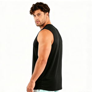 Camiseta sin Mangas Personalizada con Logotipo del Proveedor, Camiseta Deportiva de Algodón para Hombre, para Entrenamiento Muscular, Running, Gimnasio, Fitness - Product Image 3