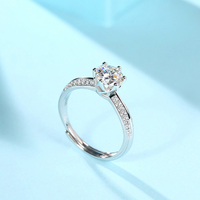 Bague de Fiançailles et de Mariage en Argent Sterling 925 Massif Plaqué Or 14K avec Moissanite VVS et Diamant de Laboratoire pour Femme – Vente en Gros, Idéal Cadeau