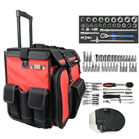 Chariot à outils professionnel OEM de 20 pouces pour mécanicien HVAC, robuste, 30-34 poches, résistant à l'eau, capacité de 300 lb
