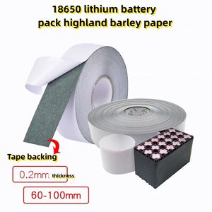 65mm 80mm <span class=keywords><strong>100mm</strong></span> 18650 joint d'<span class=keywords><strong>isolation</strong></span> de batterie au Lithium paquet de papier d'orge cellule colle isolante ruban de poisson isolant Li - Product Image 2
