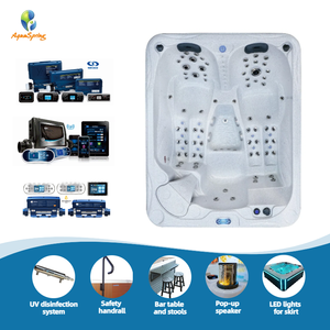 <span class=keywords><strong>Spa</strong></span> à remous extérieur pour loisirs familiaux <span class=keywords><strong>3</strong></span> <span class=keywords><strong>places</strong></span> Bain à remous moderne 85 jets Jacuzzier de luxe avec 35 lumières LED colorées - Product Image 2