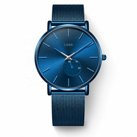 Reloj de Hombre, Moderno, Ultrafino, de Cuarzo, Resistente al Agua 30M, Correa de Aleación, Esfera de 41mm con Agujas, Diseño Casual