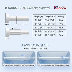 YIJIALE brevet <span class=keywords><strong>de</strong></span> l'UE en gros 27.6-47.2 pouces <span class=keywords><strong>tringle</strong></span> à rideau intelligente <span class=keywords><strong>sans</strong></span> perçage tige réglable <span class=keywords><strong>tringle</strong></span> à rideau <span class=keywords><strong>tringle</strong></span> à fenêtre - Product Image 5