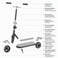 Trottinette électrique pliable pour enfants et adultes ES601, trottinette électrique à deux roues, vente en gros de trottinettes électriques pliables