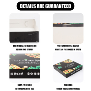 Boîte à pizza blanche de haute qualité pour l'artisanat de pizzas faites <span class=keywords><strong>maison</strong></span> Logo personnalisé Spécifications de feuille de carton ondulé et de carton Boîtes à pizza personnalisées - Product Image 2