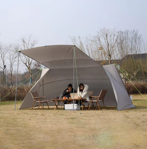 Grande <span class=keywords><strong>tente</strong></span> familiale portable pour le <span class=keywords><strong>camping</strong></span>, <span class=keywords><strong>toile</strong></span> Oxford imperméable avec coton aérien, glamping gonflable, deux chambres - Product Image 6