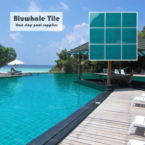 กระเบื้องเคลือบสีฟ้าสี่เหลี่ยมขนาด4นิ้ว,กระเบื้องโมเสคสระว่ายน้ำสีเขียวเคลือบสีเขียว100X100มม. ขนาดใหญ่โมเสคในประเทศไทย - Product Image 1